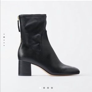 Zara heeled zippered ankle boots.
